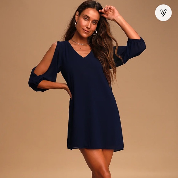 Lulus Dresses & Skirts - Lulus navy blue shift dress-small